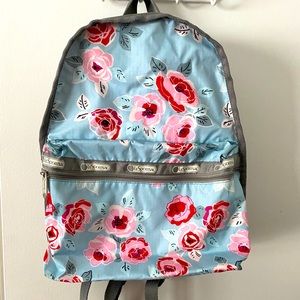 Lesportsac Floral Backpack Used once, ever. EEUC